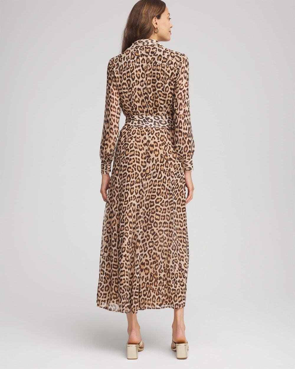Chico's Women | Cheetah-Print Godet Dress BRIAR BROWN