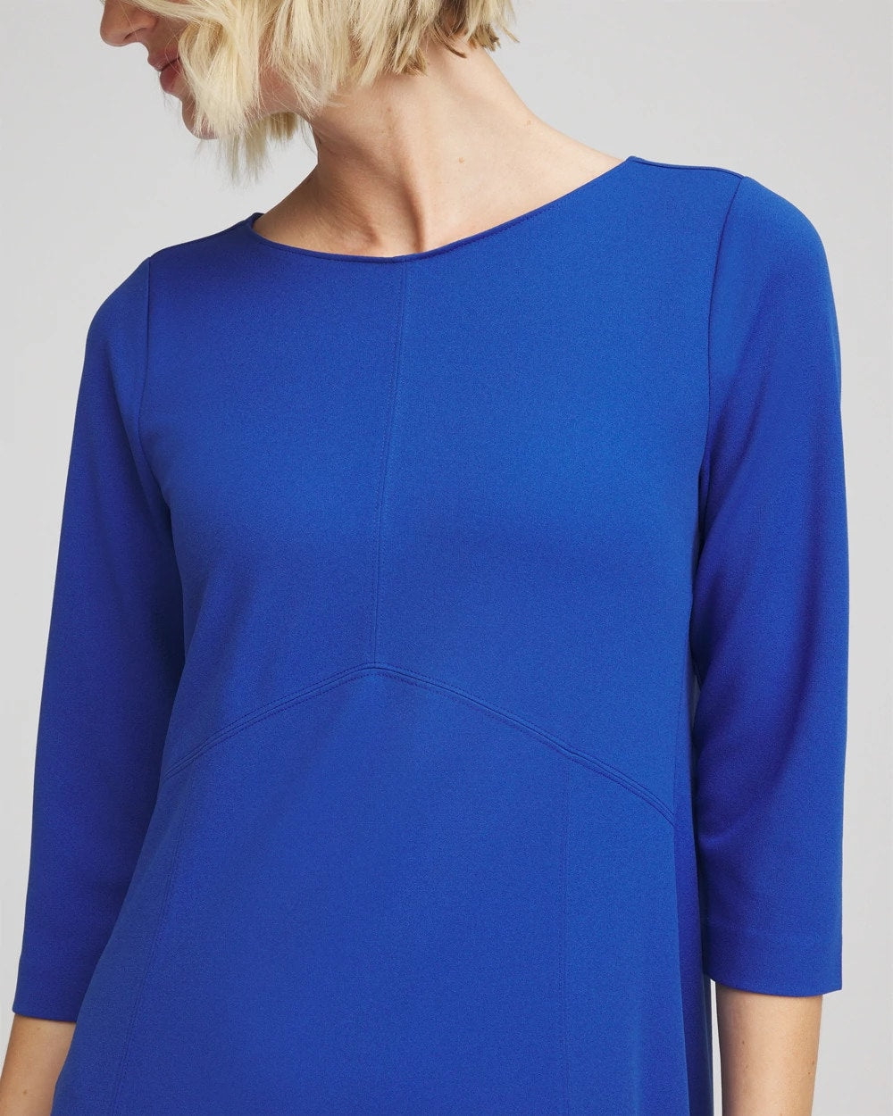 Chico's Women | Seamed Crepe Maxi Dress COBALT STONE