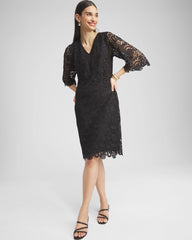 Chico's Women | Lace Shift Dress BLACK