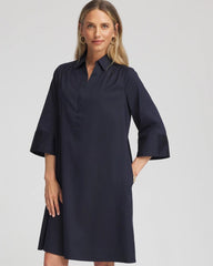Chico's Women | Cotton-Blend Popover Dress CLASSIC NAVY