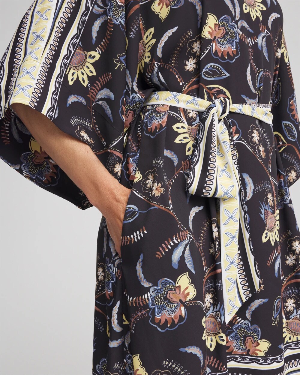 Chico's Women | Georgette Boatneck Kaftan Dress ECRU