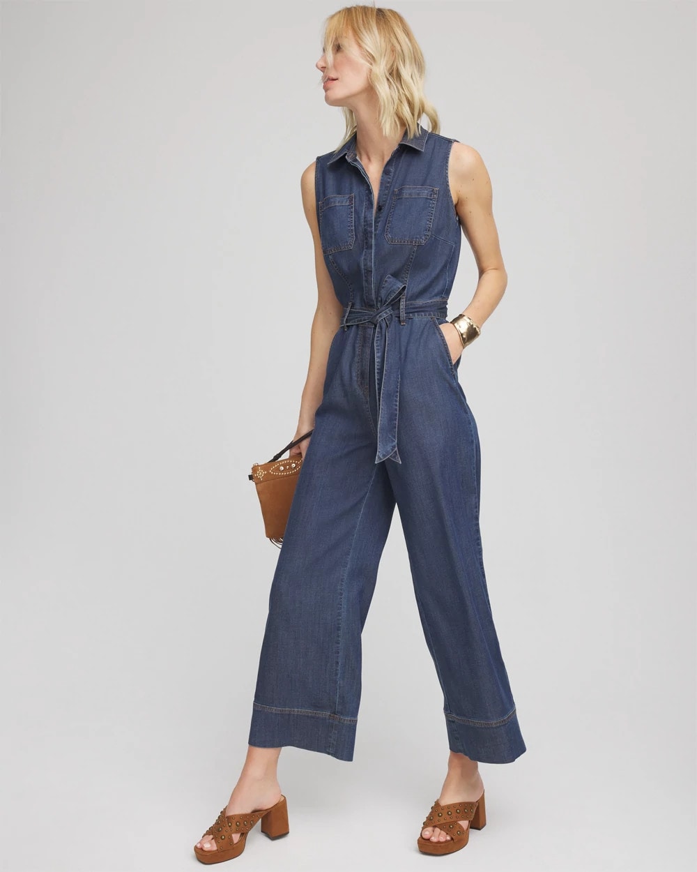 Chico's Women | Denim Wide-Leg Jumpsuit BISCAYNE BLUE