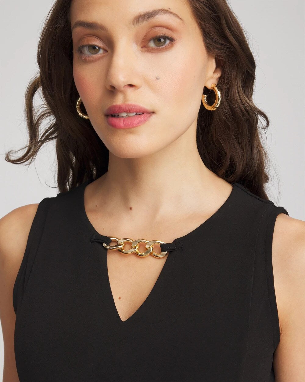 Travelers™ Jersey Knit Chain-Trim Jumpsuit