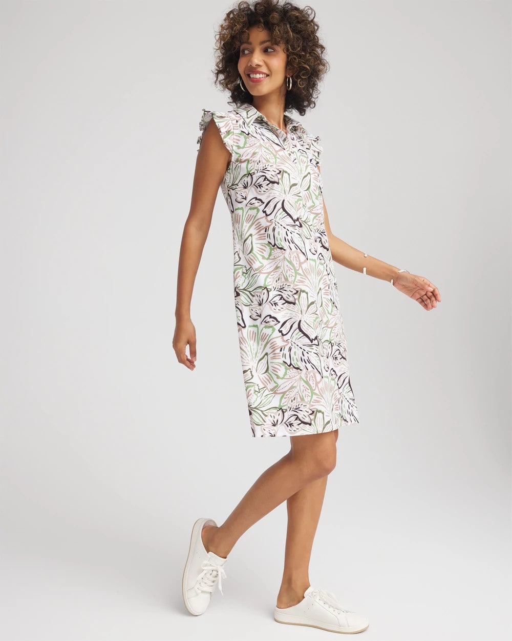 Zenergy® UPF Knit Floral Polo Dress
