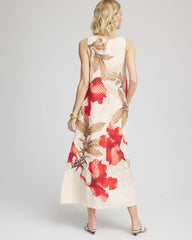 Chico's Women | Floral Tank Linen Maxi Dress MULTI