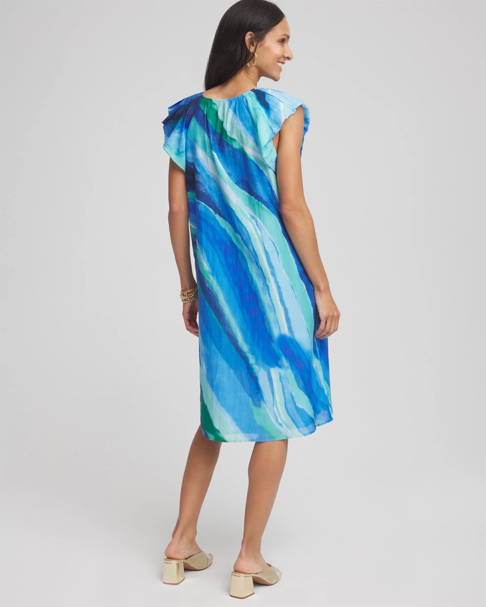 Chico's Women | Cotton-Silk Voile Popover Dress MULTI