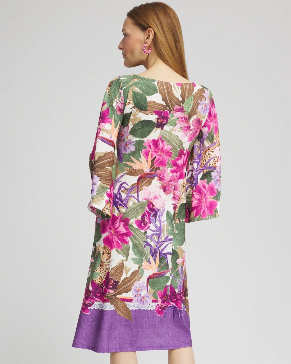 Chico's Women | Island Angel-Sleeve Boat Neck Dress ECRU