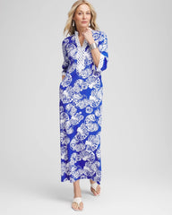 Chico's Women | Shell Story Maxi Dress RICH COBALT