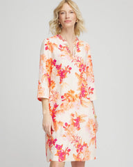 Chico's Women | Embellished Linen Kurta Dress ECRU