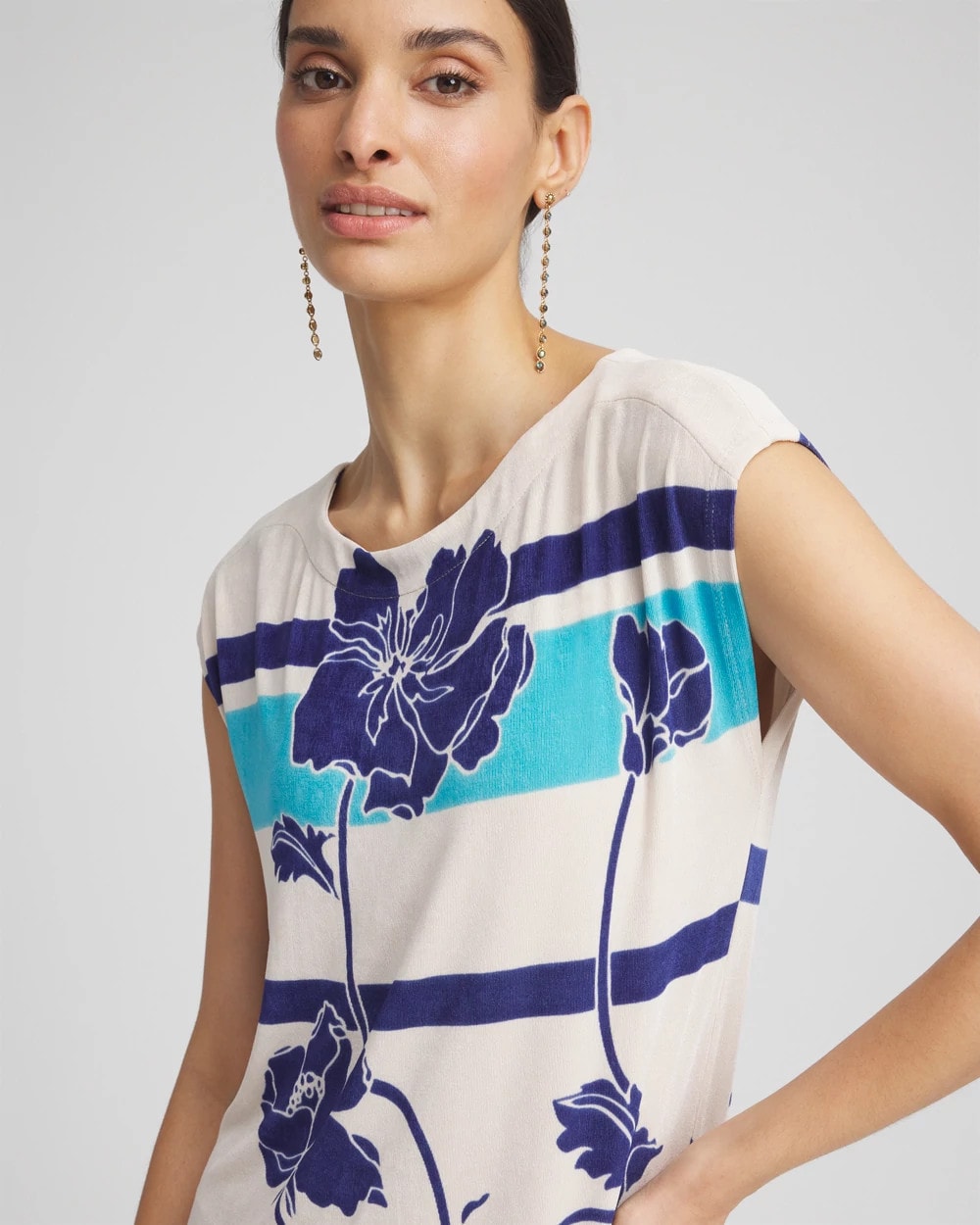 Travelers™ Wildflower Cap-Sleeved Column Dress