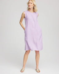 Chico's Women | Sleeveless Scalloped Trim Dress GENTLE LAVENDER