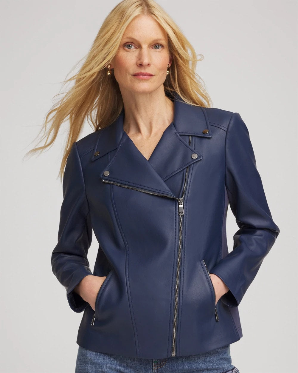 Chico's Women | Faux Leather Moto Jacket PACIFIC RIM