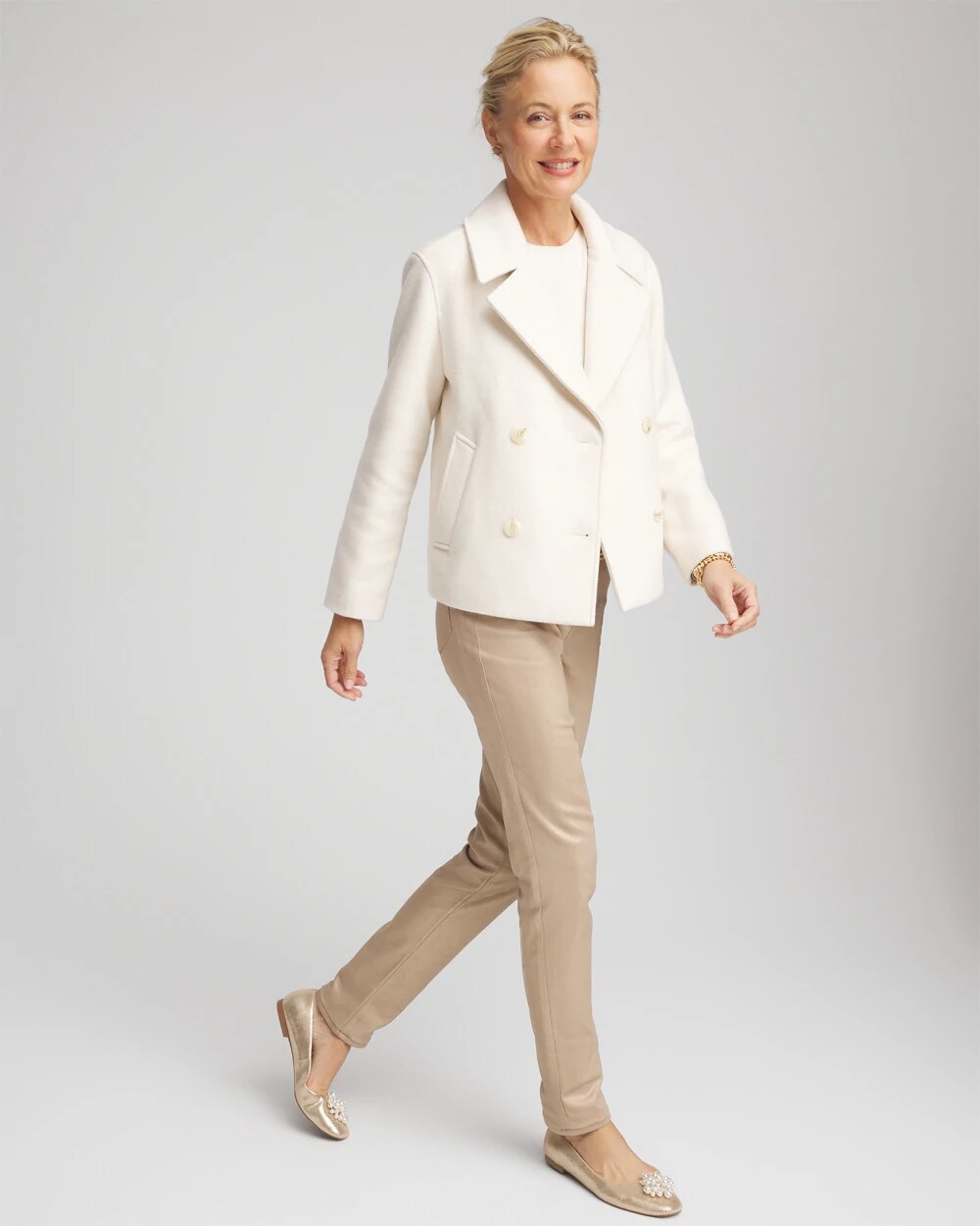 Chico's Women | Wool Peacoat ENGLISH CREAM