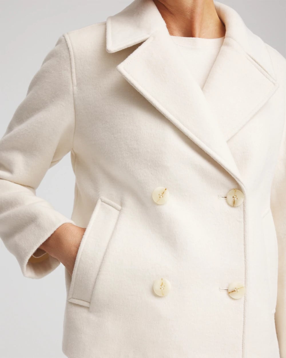 Chico's Women | Wool Peacoat ENGLISH CREAM