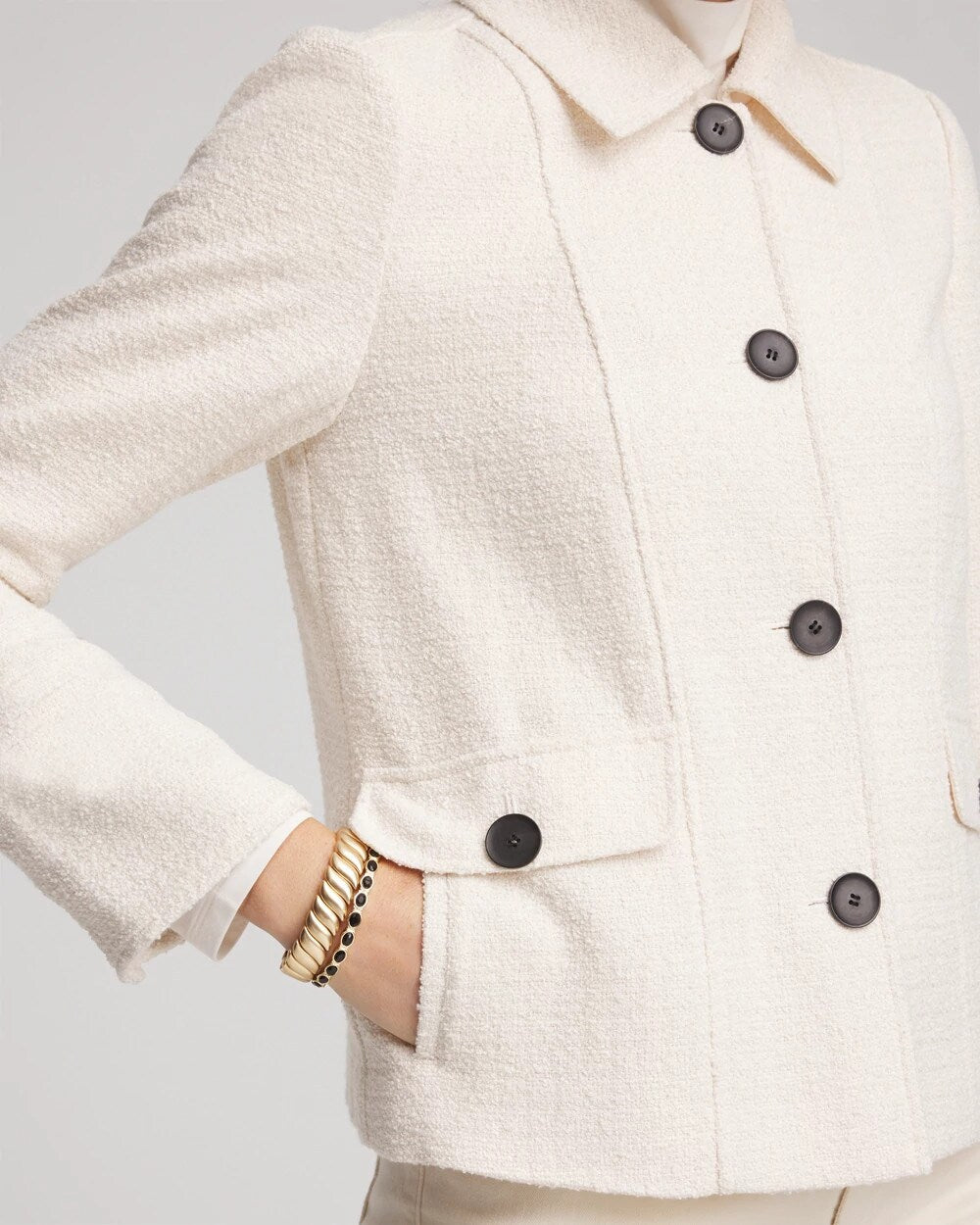 Chico's Women | Bouclé Chore Jacket ENGLISH CREAM