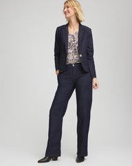 Chico's Women | Denim Peplum Blazer CEDAR RINSE