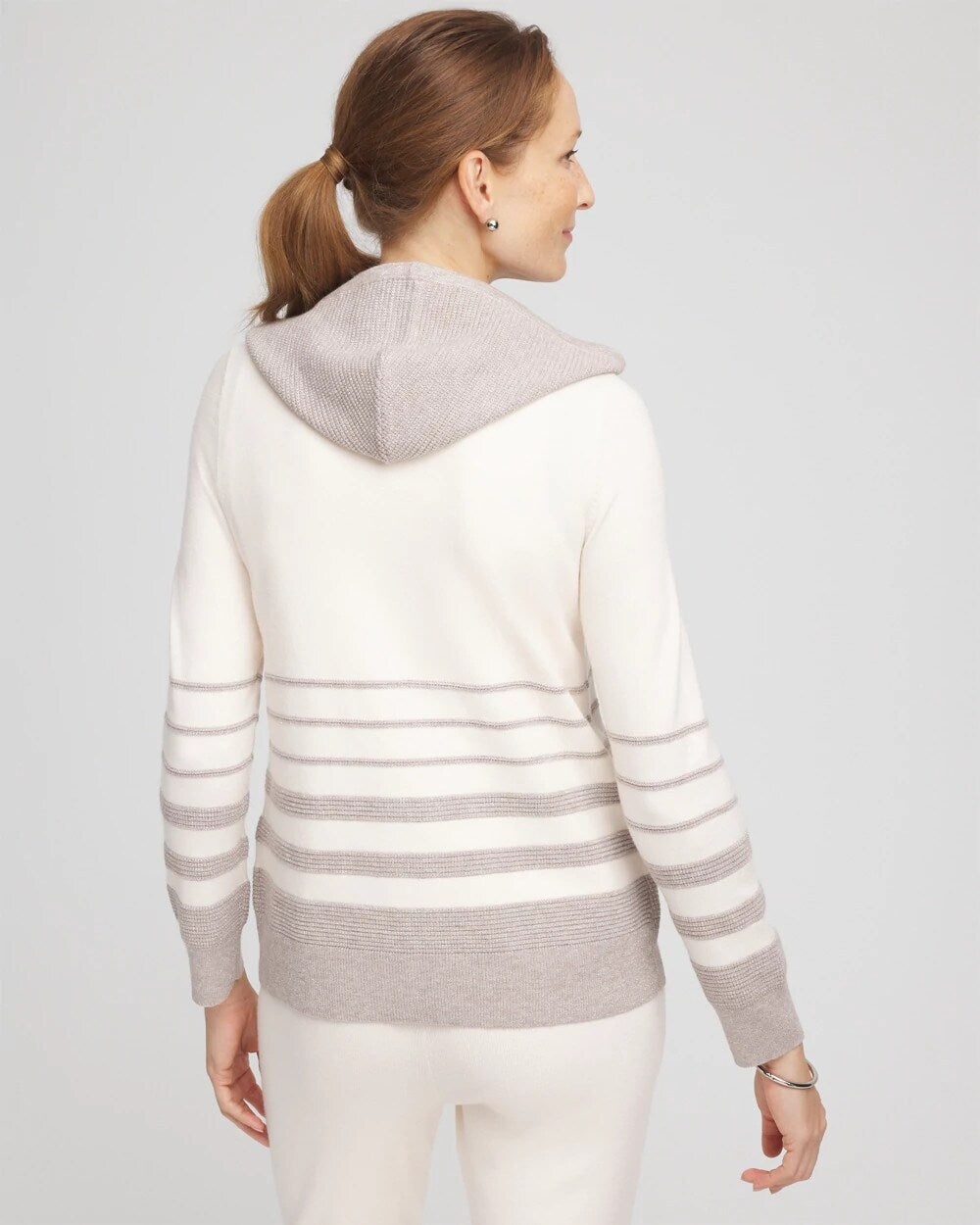 Zenergy® Luxe Metallic Striped Sweater
