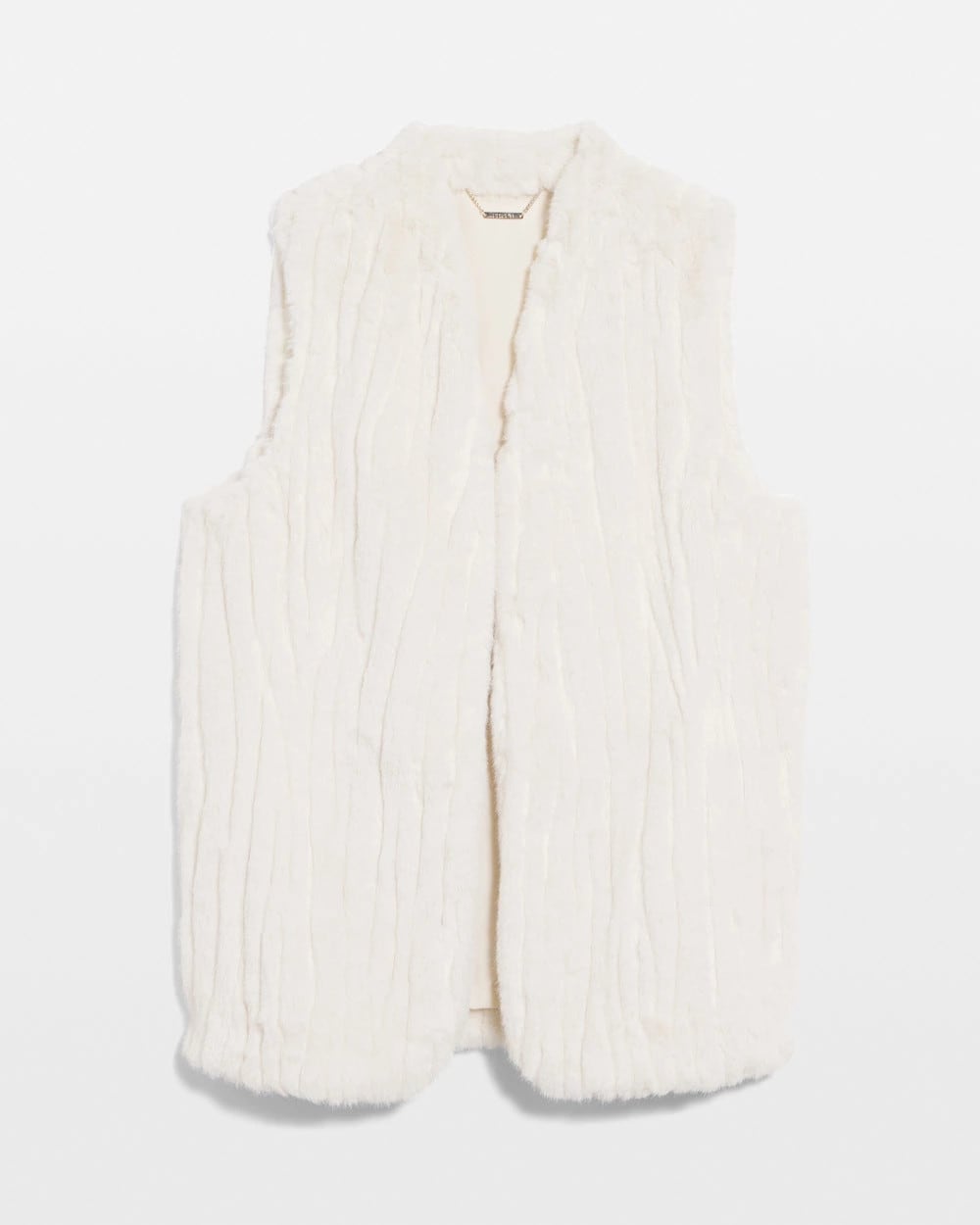Chico's Women | Elongated Faux Fur Vest ENGLISH CREAM