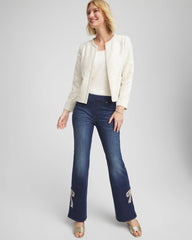 Chico's Women | Pearl Trim Tweed Jacket ENGLISH CREAM
