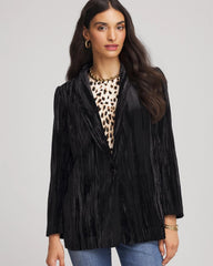 Chico's Women | Velvet Shawl Collar Blazer BLACK