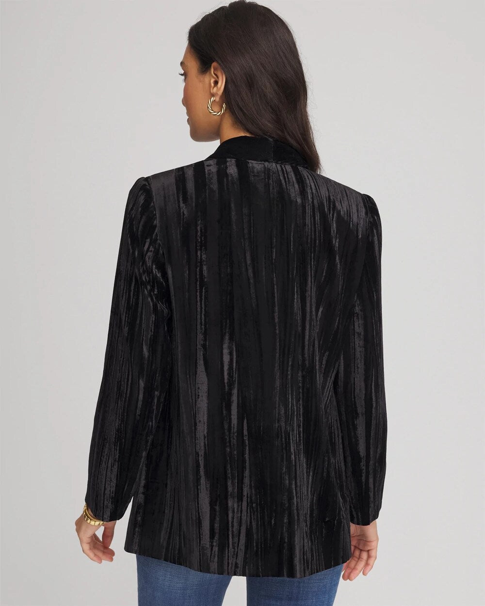Chico's Women | Velvet Shawl Collar Blazer BLACK