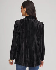 Chico's Women | Velvet Shawl Collar Blazer BLACK