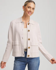 Chico's Women | Button-Front Cardigan Jacket SMOKEY TAUPE