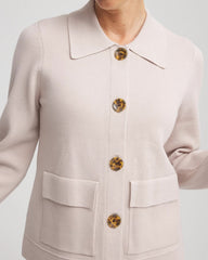 Chico's Women | Button-Front Cardigan Jacket SMOKEY TAUPE