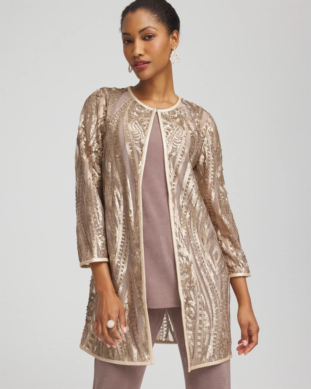 Travelers™ Collection Champagne Sequins Jacket