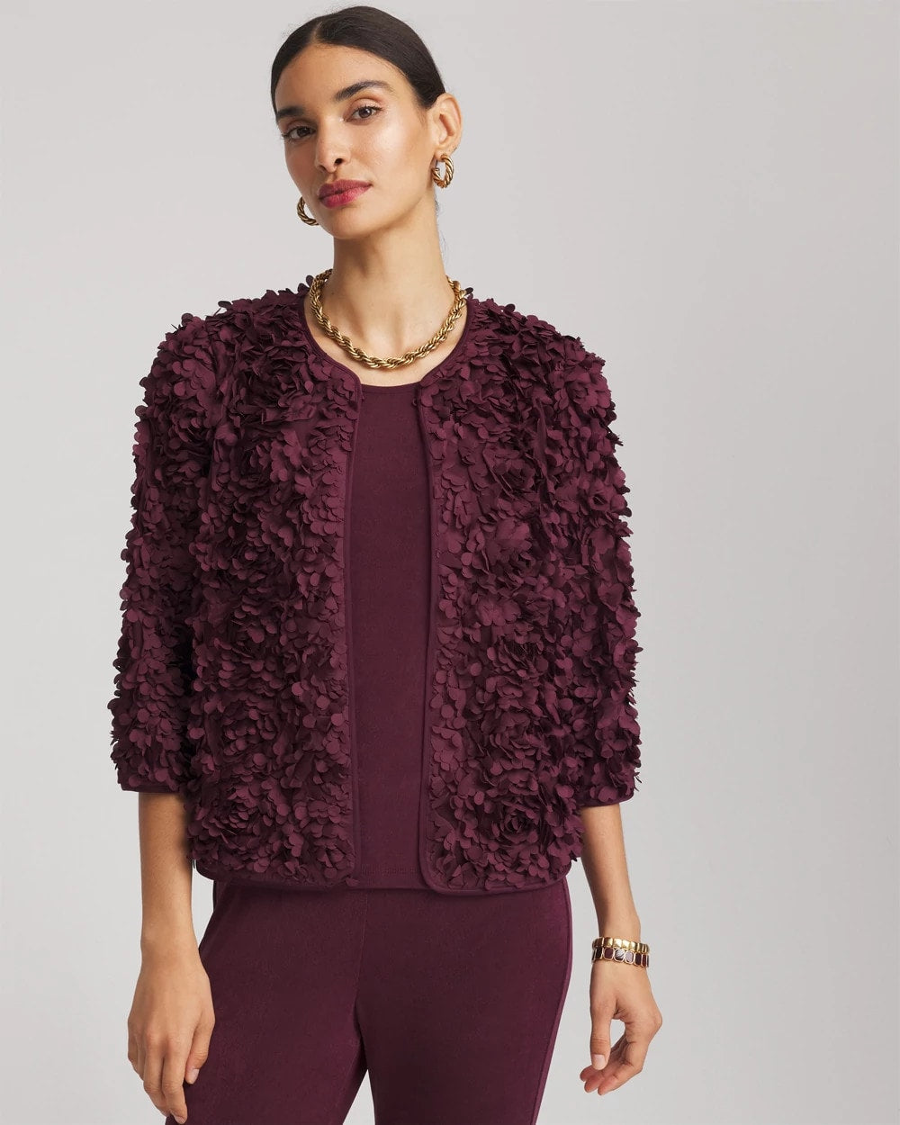 Travelers™ Collection Textured Rosette Jacket
