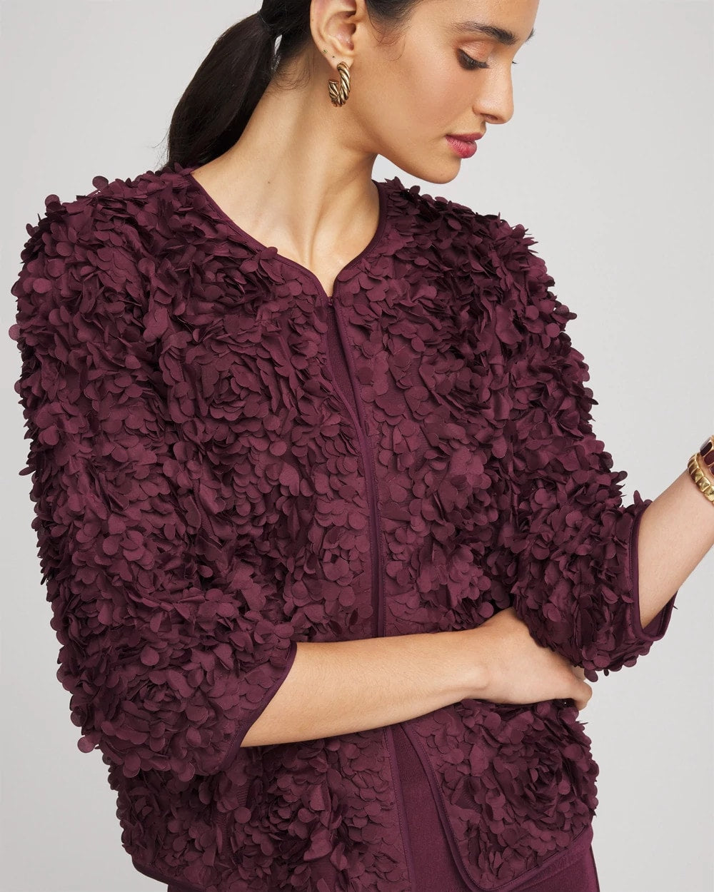 Travelers™ Collection Textured Rosette Jacket