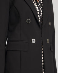 Chico's Women | Ponte Double-Breasted Knit Blazer BLACK