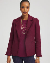 Chico's Women | Tweed Fringe Blazer DEEP CHIANTI