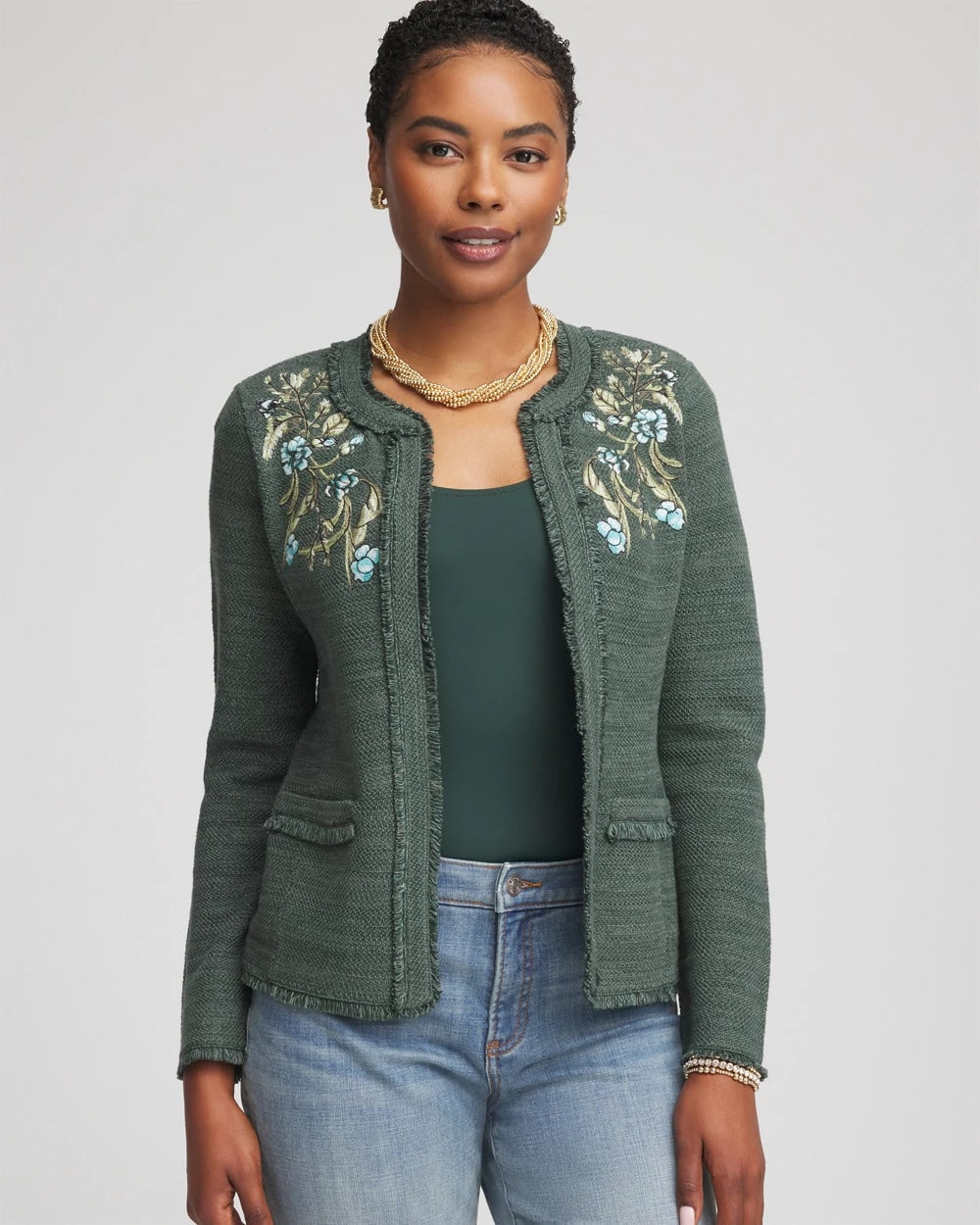 Embroidered Cotton-Blend Jacket