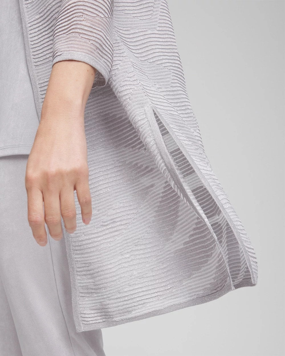 Travelers™ Zebra-Motif Metallic Cardigan