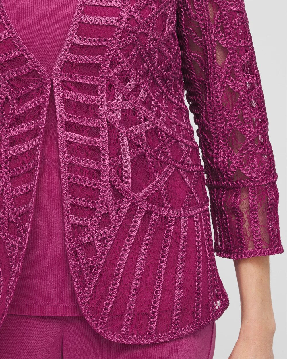 Travelers™ Collection Embroidered Lace Cutwork Jacket