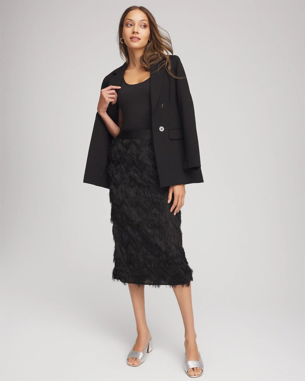 Chevron Fringe Party Skirt