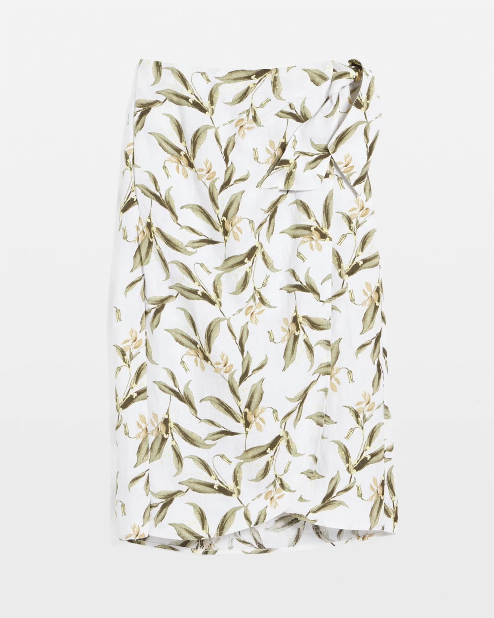 Linen Midi Wrap Skirt