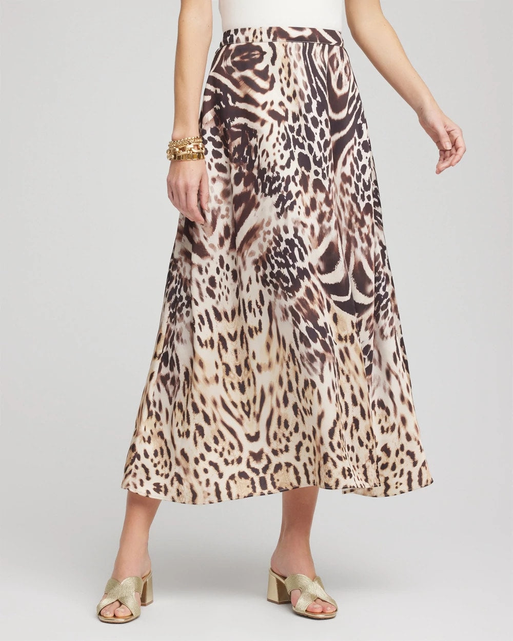 Animal Bengal Marks Faux Satin Skirt