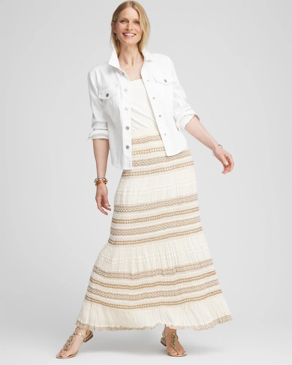 Crochet Gauze Trim Skirt