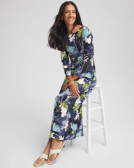 Chico's Women | Petite Dance Boatneck Column Maxi Dress PASSPORT BLUE