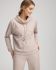 Chico's Women | Zenergy® Soft Brushed Pullover LIGHT TAUPE HEATHER