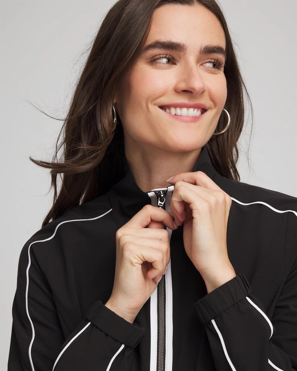 Chico's Women | Zenergy® UPF Contrast Jacket BLACK