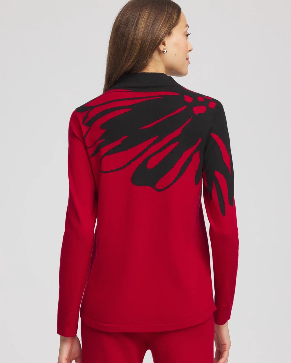 Chico's Women | Zenergy® Luxe Printed Pullover Top CARMINE RED