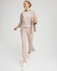 Chico's Women | Zenergy® French Terry Cropped Pants LIGHT TAUPE HEATHER