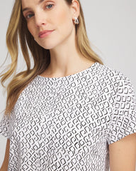 Chico's Women | Zenergy® UPF Geo-Print Dolman Top BLACK