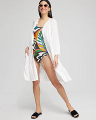 Button Front Swim Coverup