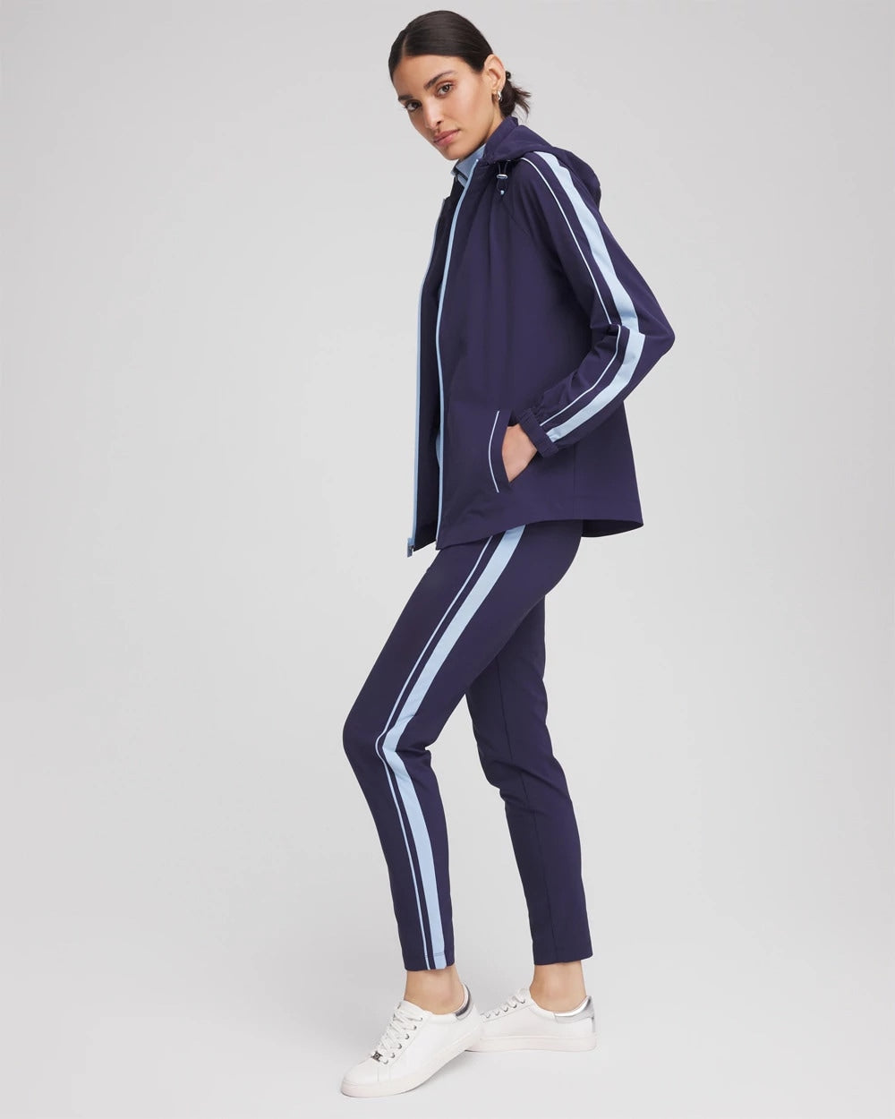 Chico's Women | Zenergy® UPF Piped Jacket PASSPORT BLUE