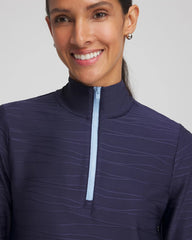Chico's Women | Zenergy® UPF Wave Half Zip PASSPORT BLUE