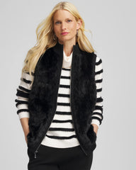 Chico's Women | Zenergy® Luxe Faux Fur Vest BLACK